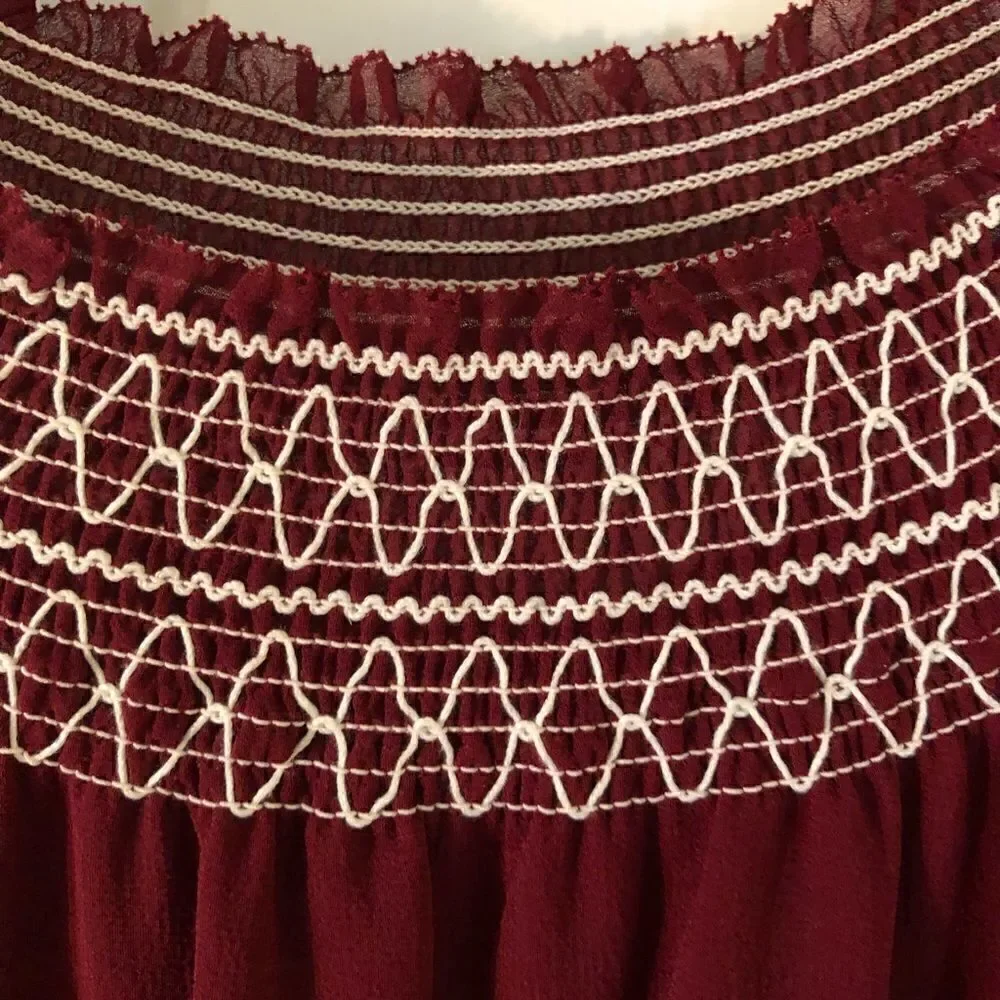 Tory Burch Indie Boho Silk Dress Size 10